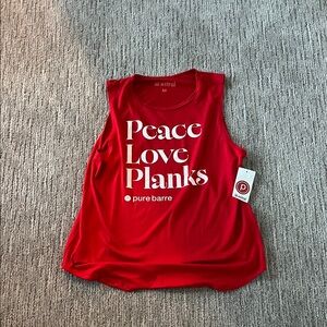 Pure Barre Vibrant Red Muscle Tee